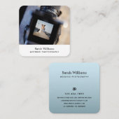 モダン結婚写真 スクエア名刺 (正面/裏面)