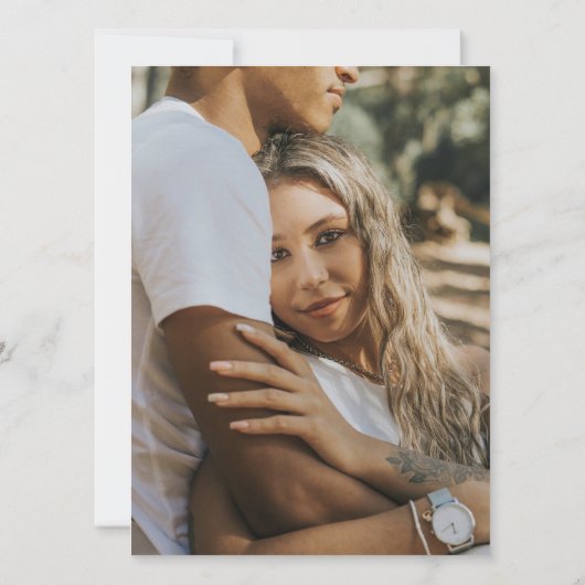 モダン結婚写真 招待状 (裏面)