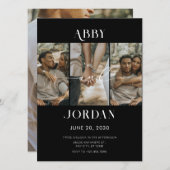 モダン結婚写真 招待状 (正面/裏面)