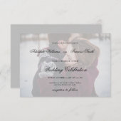 モダン結婚写真 招待状 (正面/裏面)