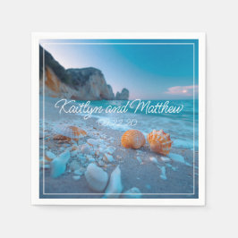 モダン結婚夏 スタンダードカクテルナプキン