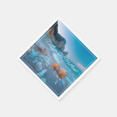 モダン結婚夏 スタンダードカクテルナプキン (角)