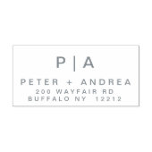 モダン結婚夫婦の住所 セルフインキングスタンプ (デザイン)