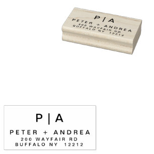 モダン結婚夫婦の住所 ラバースタンプ