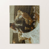 モダン結婚夫婦の写真ニューライウェッドさん ジグソーパズル (縦)