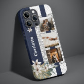 モダン結婚夫婦の写真パーソナライズされたフローラCa Case-Mate iPhoneケース