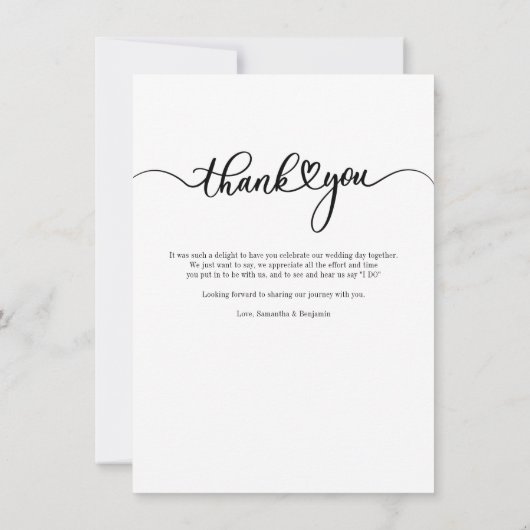 モダン結婚夫婦の写真 ノートカード (裏面)