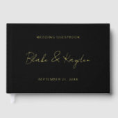 モダン結婚婚約パーティパーソナライズされた ゲストブック (正面)