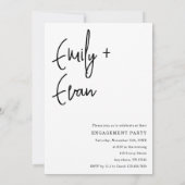 モダン結婚婚約パーティ招待状 サンキューカード (裏面)