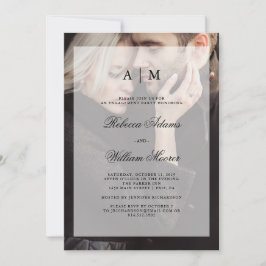 モダン結婚婚約パーティ | フォトオーバーレイ 招待状