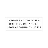 モダン結婚対差出人住所 セルフインキングスタンプ (デザイン)