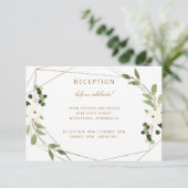 モダン結婚幾何の水彩緑樹 エンクロージャーカード (スタンド正面)