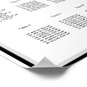 モダン結婚座席表 ポスター (角)