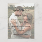 モダン結婚式の写真の色あせたオーバーレイ招待状 インビテーションポストカード (正面)