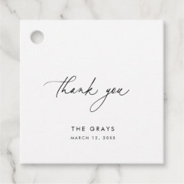 モダン結婚式の引き出物ラベル フェイバータグ