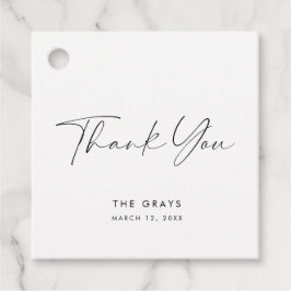 モダン結婚式の引き出物ラベル フェイバータグ