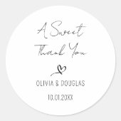 モダン結婚式の引き出物記念日婚約ギフト ラウンドシール (正面)
