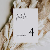 モダン結婚式テーブルカードテンプレート 招待状