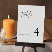 モダン結婚式テーブルカードテンプレート 招待状