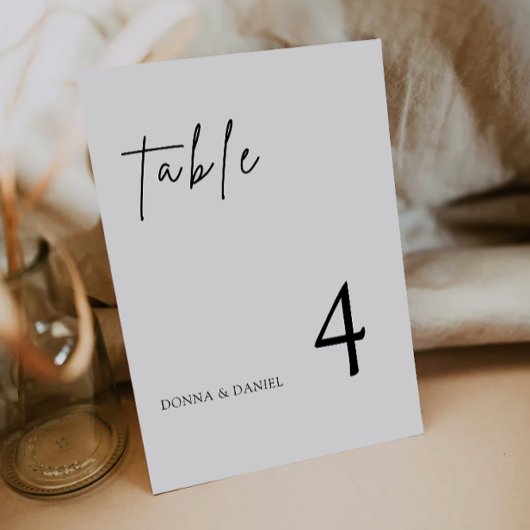 モダン結婚式テーブルカードテンプレート 招待状