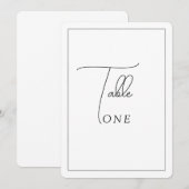 モダン結婚式テーブルナンバー テンプレート, 装飾, ミニマ  招待状 (正面/裏面)