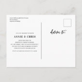 モダン結婚式延期 新計画 ポストカード (裏面)