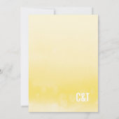 モダン結婚式招待状グラデーション水色イエロー 招待状 (裏面)