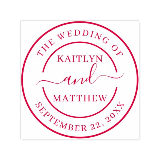 モダン結婚式招待状シカスタムール セルフインキングスタンプ (デザイン)