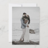 モダン結婚式招待状ブルースカイとホワイトスター (裏面)