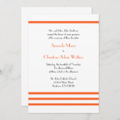 モダン結婚式招待状(オレンジ) 招待状 (正面/裏面)