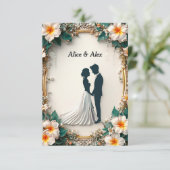 モダン結婚式招待状 セーブザデート (スタンド正面)