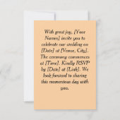 モダン結婚式招待状 セーブザデート (裏面)