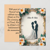 モダン結婚式招待状 セーブザデート (正面/裏面)