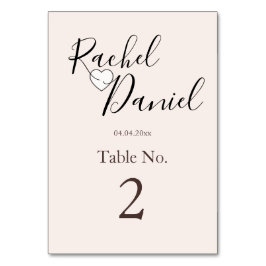 モダン結婚式招待状 テーブルナンバー