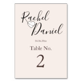 モダン結婚式招待状 テーブルナンバー (裏面)
