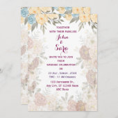 モダン結婚式招待状 招待状 (正面/裏面)