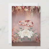 モダン結婚式招待状 招待状 (裏面)