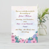 モダン結婚式招待状 招待状 (スタンド正面)