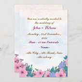 モダン結婚式招待状 招待状 (正面/裏面)