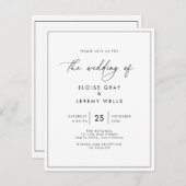 モダン結婚式招待状 招待状 (正面/裏面)