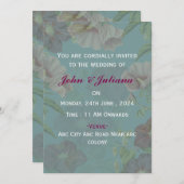 モダン結婚式招待状 招待状 (正面/裏面)