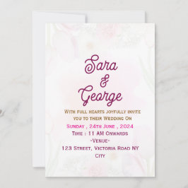 モダン結婚式招待状 招待状