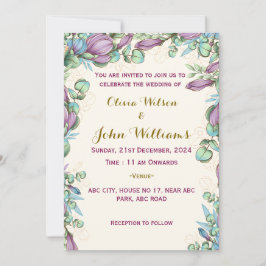 モダン結婚式招待状 招待状