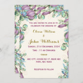 モダン結婚式招待状 招待状 (正面/裏面)