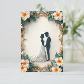 モダン結婚式招待状 招待状 (スタンド正面)