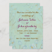 モダン結婚式招待状 招待状 (正面/裏面)