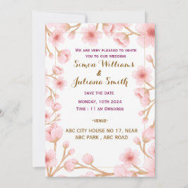 モダン結婚式招待状 招待状