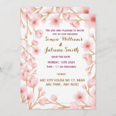 モダン結婚式招待状 招待状 (正面/裏面)