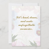 モダン結婚式招待状 招待状 (裏面)