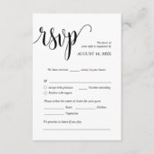 モダン結婚式招待状RSVP同封カード エンクロージャーカード (正面)